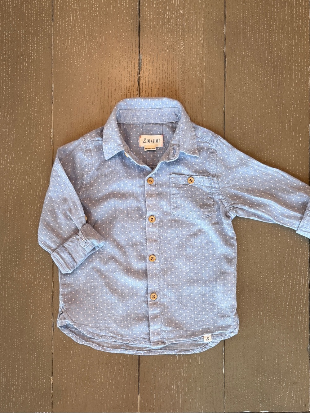 Me & Henry London Boys’ Polka Dot Beachy Button Down/Dress Shirt • Size 3T